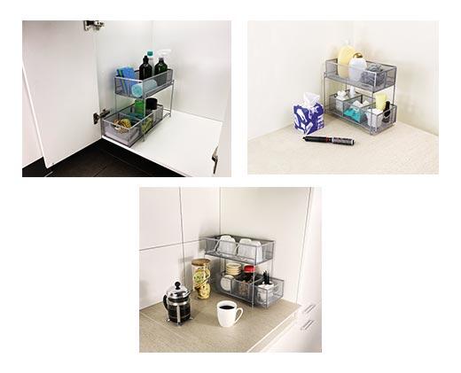 Huntington Home 
 Two-Tier Mesh Organizer