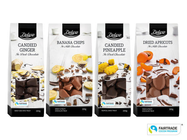 Chokladdoppad frukt