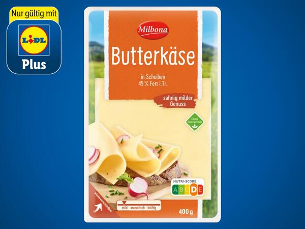 Butterkäse in Scheiben