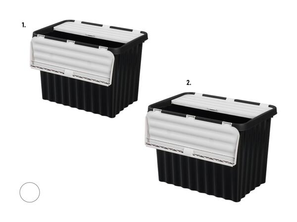 Boîte pliable avec couvercle