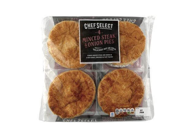 4 Minced Steak & Onion Pies