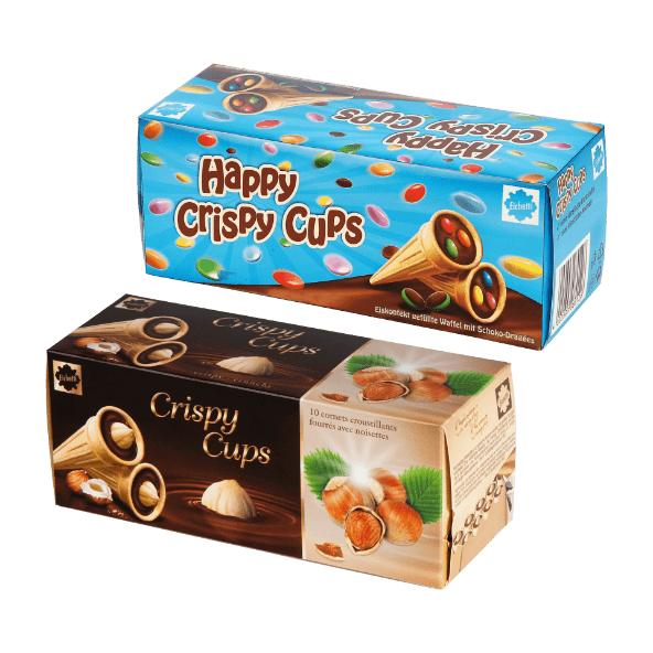 Isvafler med slik og chokolade