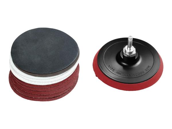 Parkside Hook & Loop Sanding Pad With Sanding Sheets - 11 Pieces