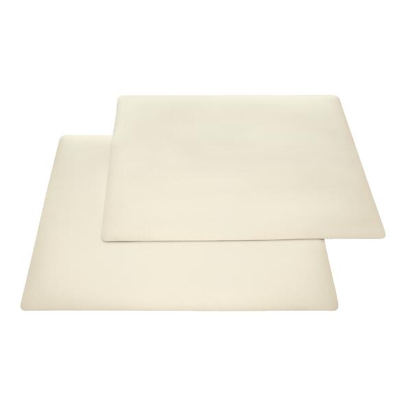 HOME CREATION(R) Sets de table métallisés aspect cuir, 2 pcs