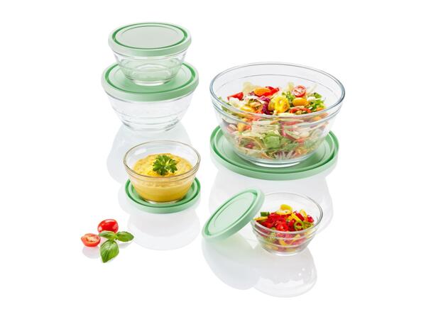 Livarno Home Glass Bowl Set - 5 Pack - Green