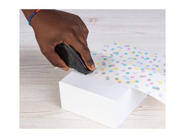 Crelando Mini Adhesive Tape Dispenser/​Wrapping Paper Cutter/​Wrapping Paper Holders