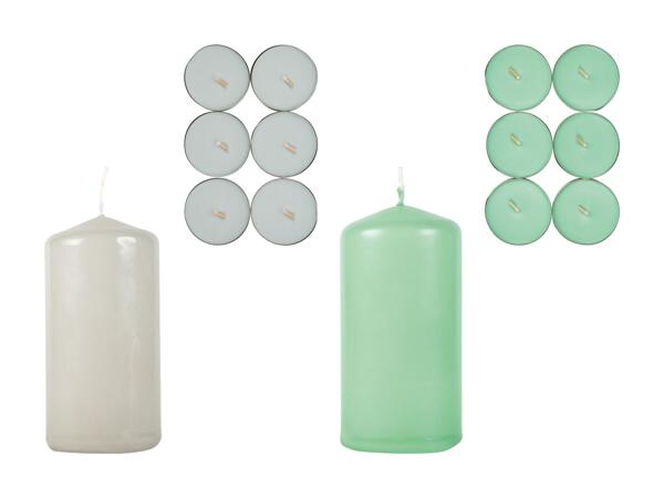 Bougies cylindriques/​set de 6 bougies maxi parfumées à la citronnelle