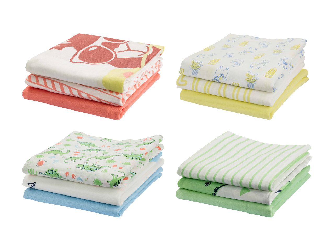 Langes pour bébé, lot de 3