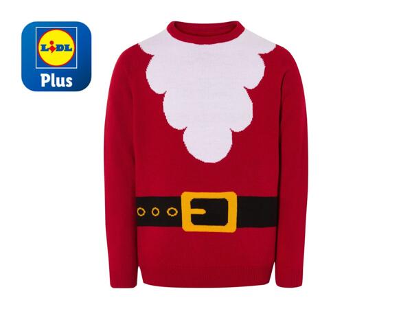 Livergy Men's Light-Up Christmas Jumper with Music - Santa