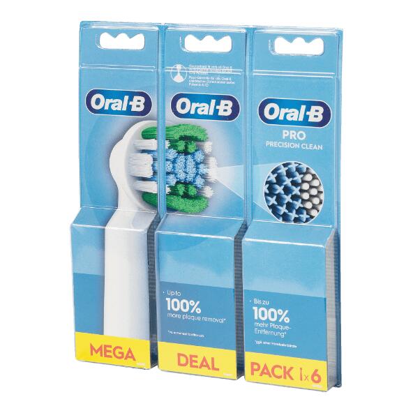 ORAL-B(R) 				Brossettes precision clean, 6 pcs