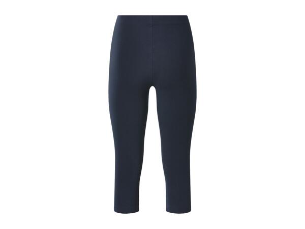 Ladies' Blue Cropped Leggings