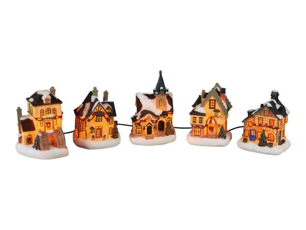 Livarno Home Light-Up Christmas Village Scene - 5 Pieces