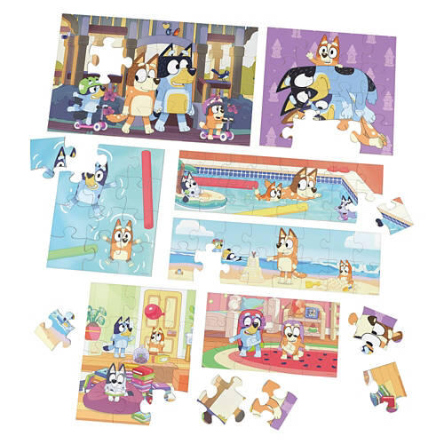 7 Wooden Puzzles Bundles - Bluey
