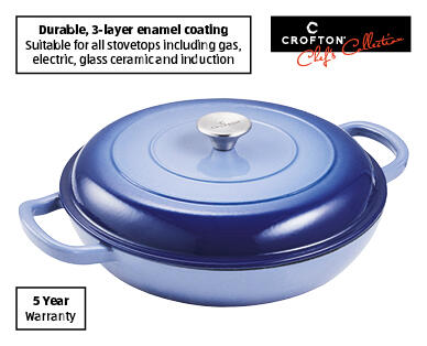Cast Iron French Pan 3.3L – Green or Blue