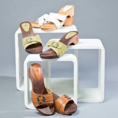 Mules en cuir pour dames