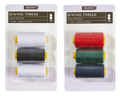 Sewing Thread 500m 3pk or Overlocker Thread 2000m