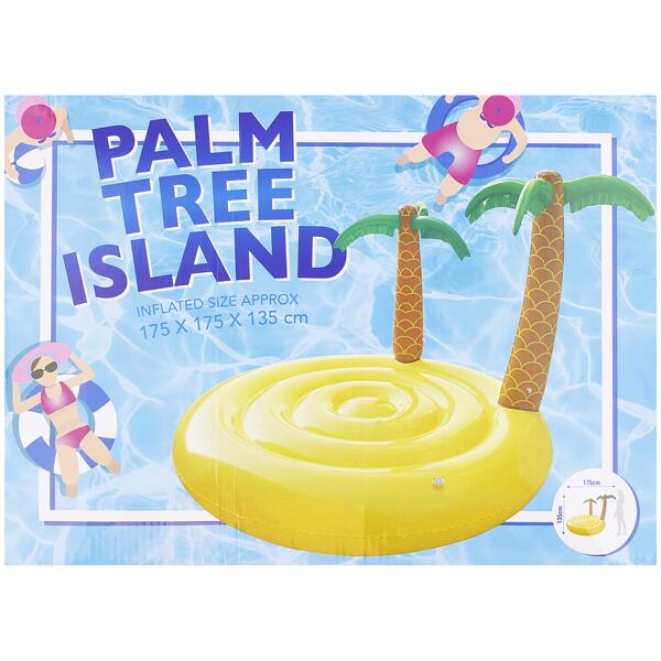 Drijvend eiland met palmbomen