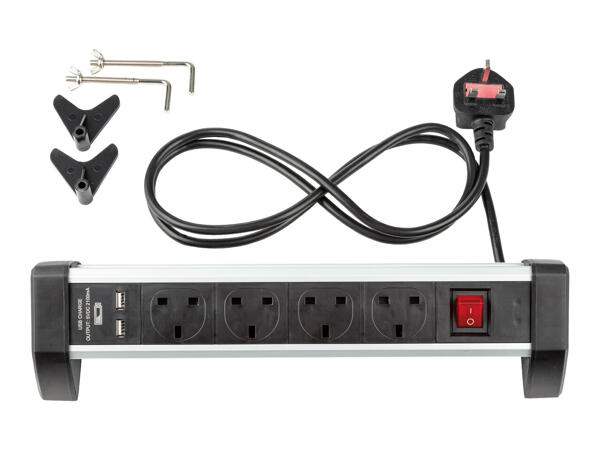 Silvercrest Aluminium Extension Lead or Pop- Up Power Socket