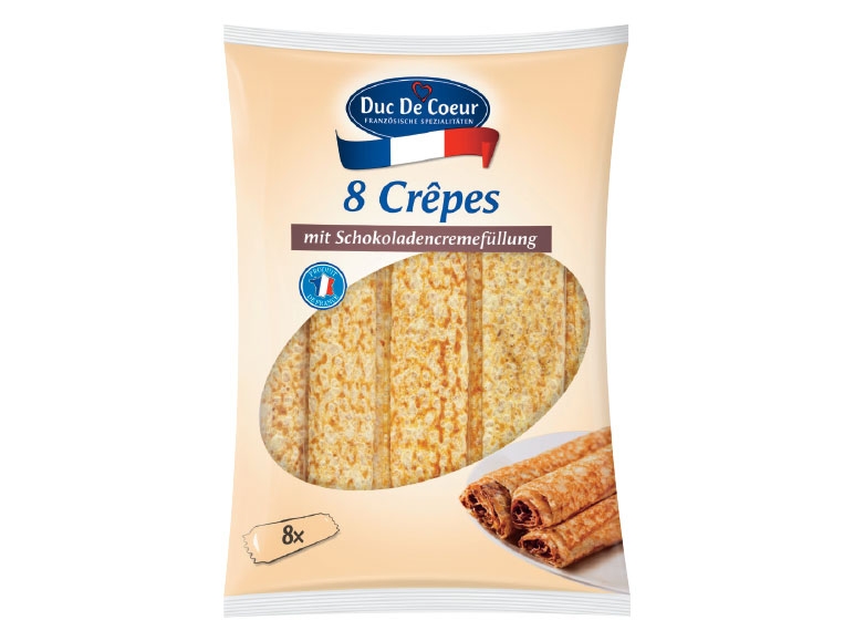 Crêpes à la pâte à tartiner au chocolat