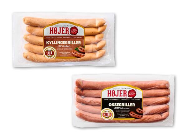 Højer okse- eller kyllingepølser