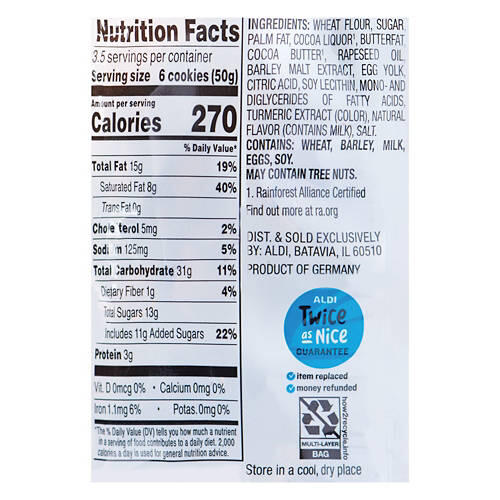 Dark Chocolate Mini Palmiers with Sugar, 6.53 oz