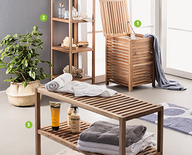 Meubles de salle de bain en noyer LIVING STYLE - SCHÖNER WOHNEN