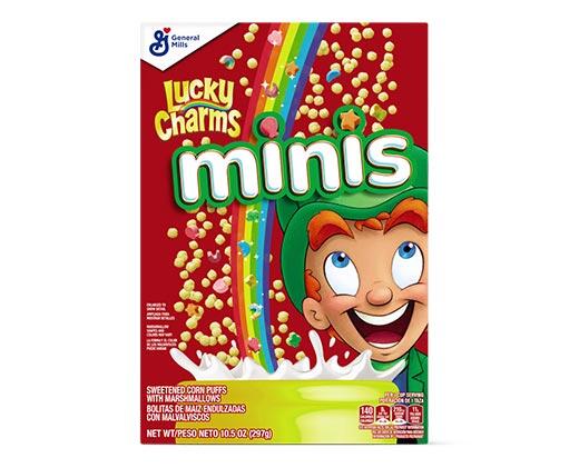 General Mills 
 Lucky Charms or Cocoa Puffs Minis
