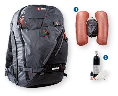 Zaino con kit anti valanghe INOC