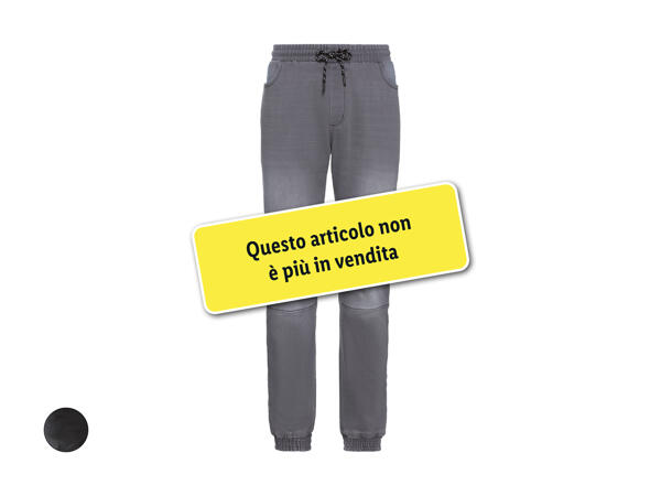 Pantalone jogger in denim