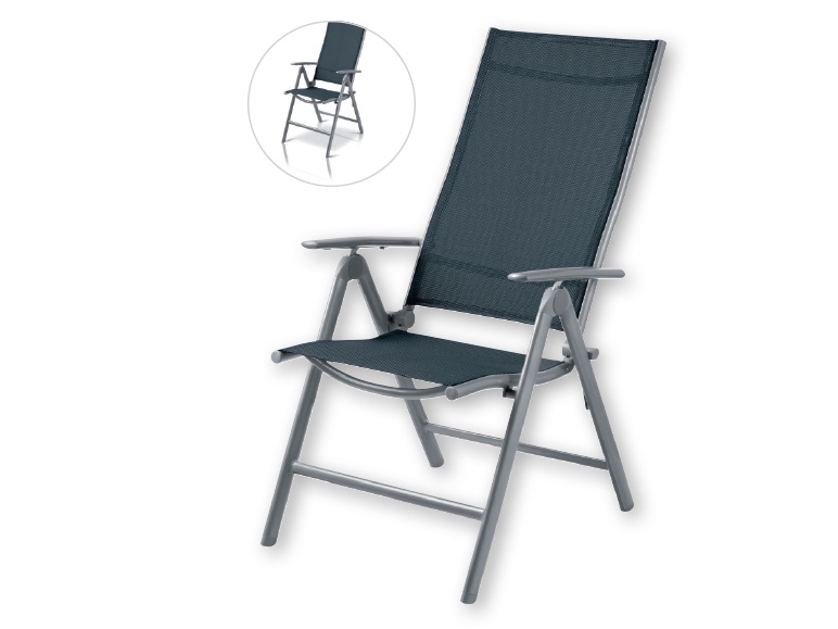 FLORABEST Aluminium Folding Chair 58 x 112.5 x 69cm