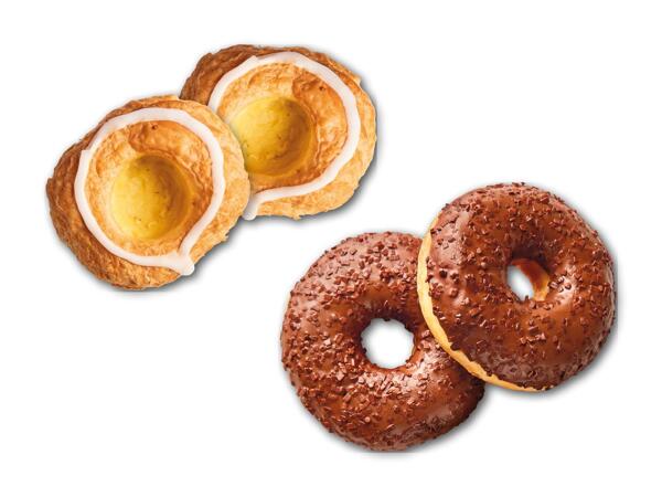Spandauer eller donut med chokolade