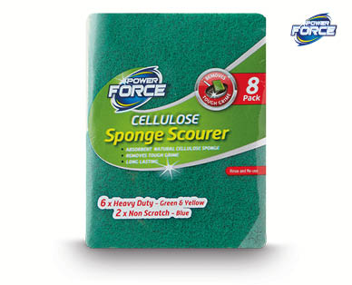 Cellulose Sponge Scourers 8pk