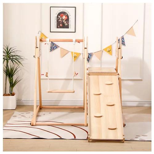 HOME DELUXE IDA Klettergerüst Indoor inkl. Rutsche und Schaukel
