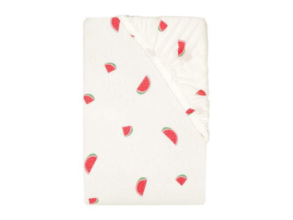 Jersey Fitted Bed Sheet With Watermelon Pattern - Double