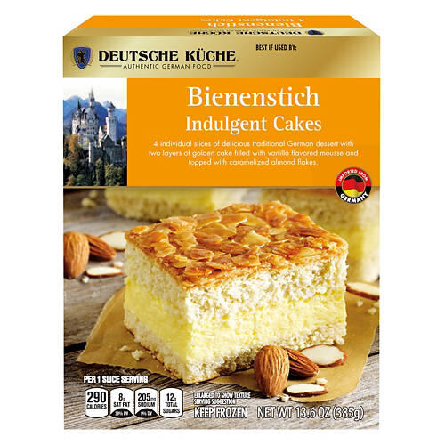 Bienenstich Indulgent Cakes, 4 count