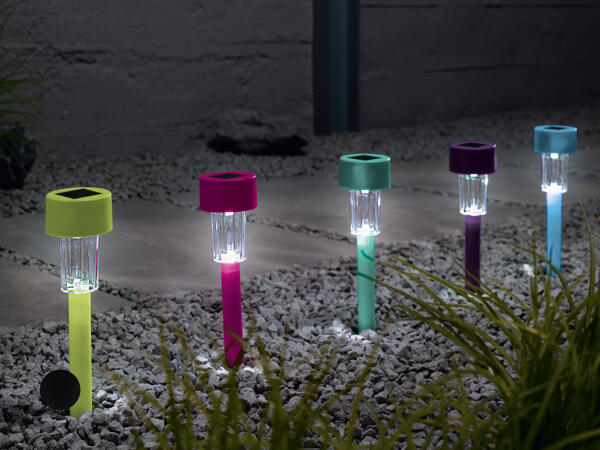 Lampes solaires à LED, 5 pièces