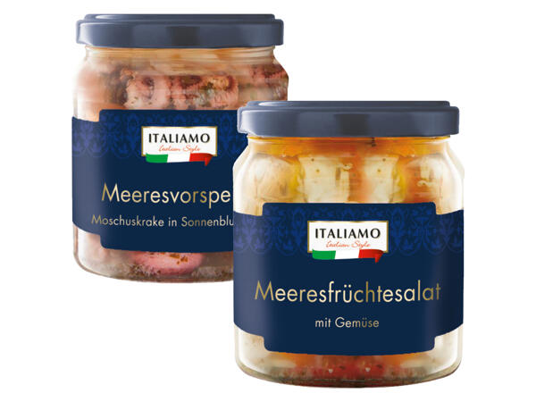Eingelegte Meeresfrüchte