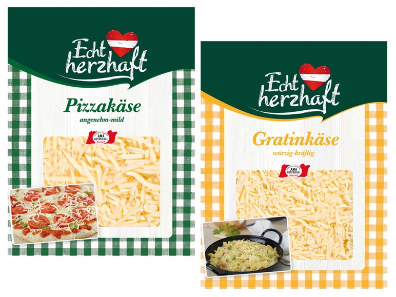 ECHT HERZHAFT Pizza-/Gratinkäse