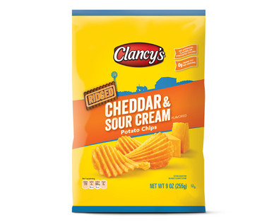 Clancy's Cheddar & Sour Cream Ridged Potato Chips