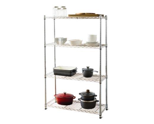 Easy Home 
 4-Tier Chrome Shelf