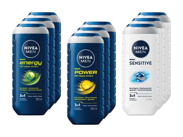 Crème de douche Nivea Men, pack de 3