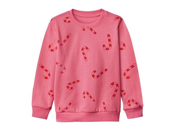 Lupilu Younger Kids' Pink Christmas Sweatshirt