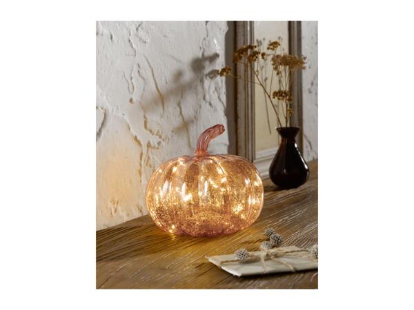 Livarno Home Golden Light-Up Decorative Pumpkin With A Stem