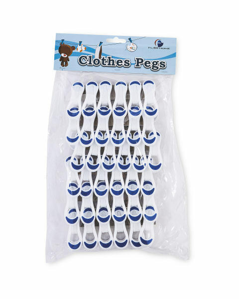 Addis White & Blue Pegs 36 Pack