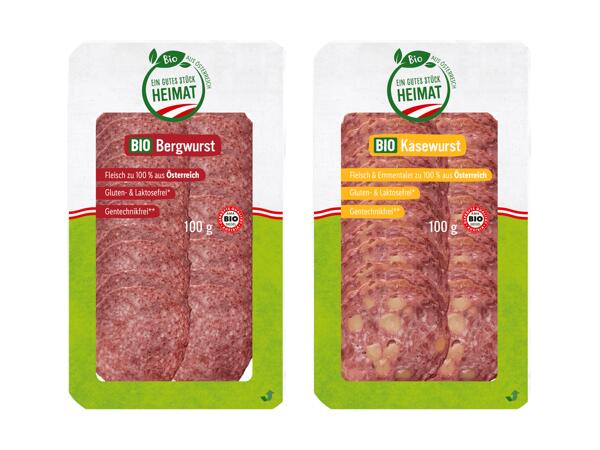 Bio Berg- oder Käsewurst
