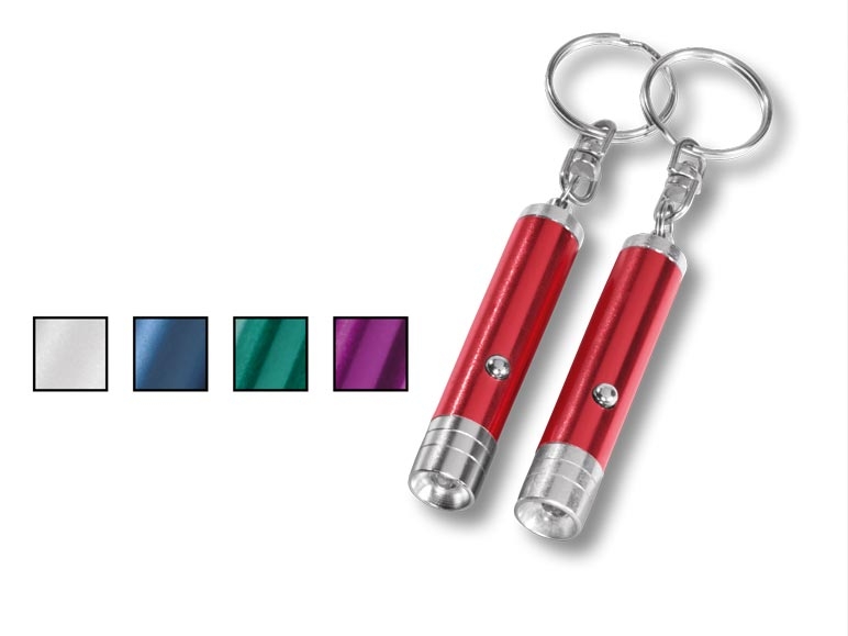 Porte-clés avec lampe à LED, 2 pièces
