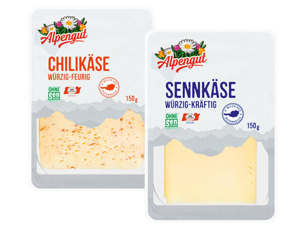 Pinzgauer Käse in Scheiben