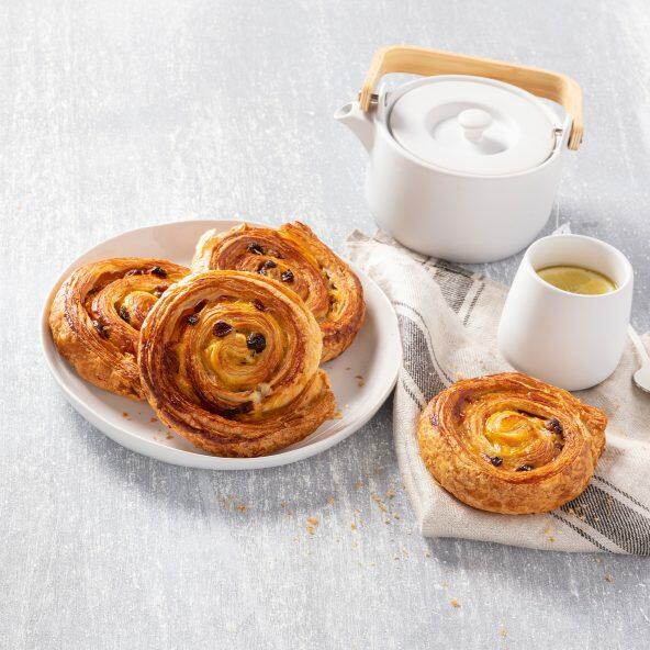 Ronde rozijnenkoek