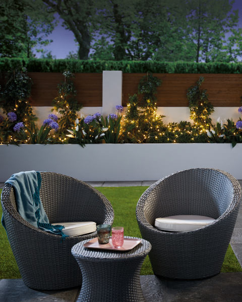 Black Rattan Garden Bistro Set