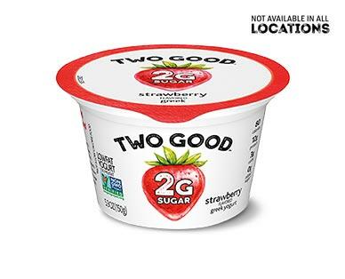 Dannon 
 Two Good Vanilla or Strawberry Lowfat Greek Yogurt